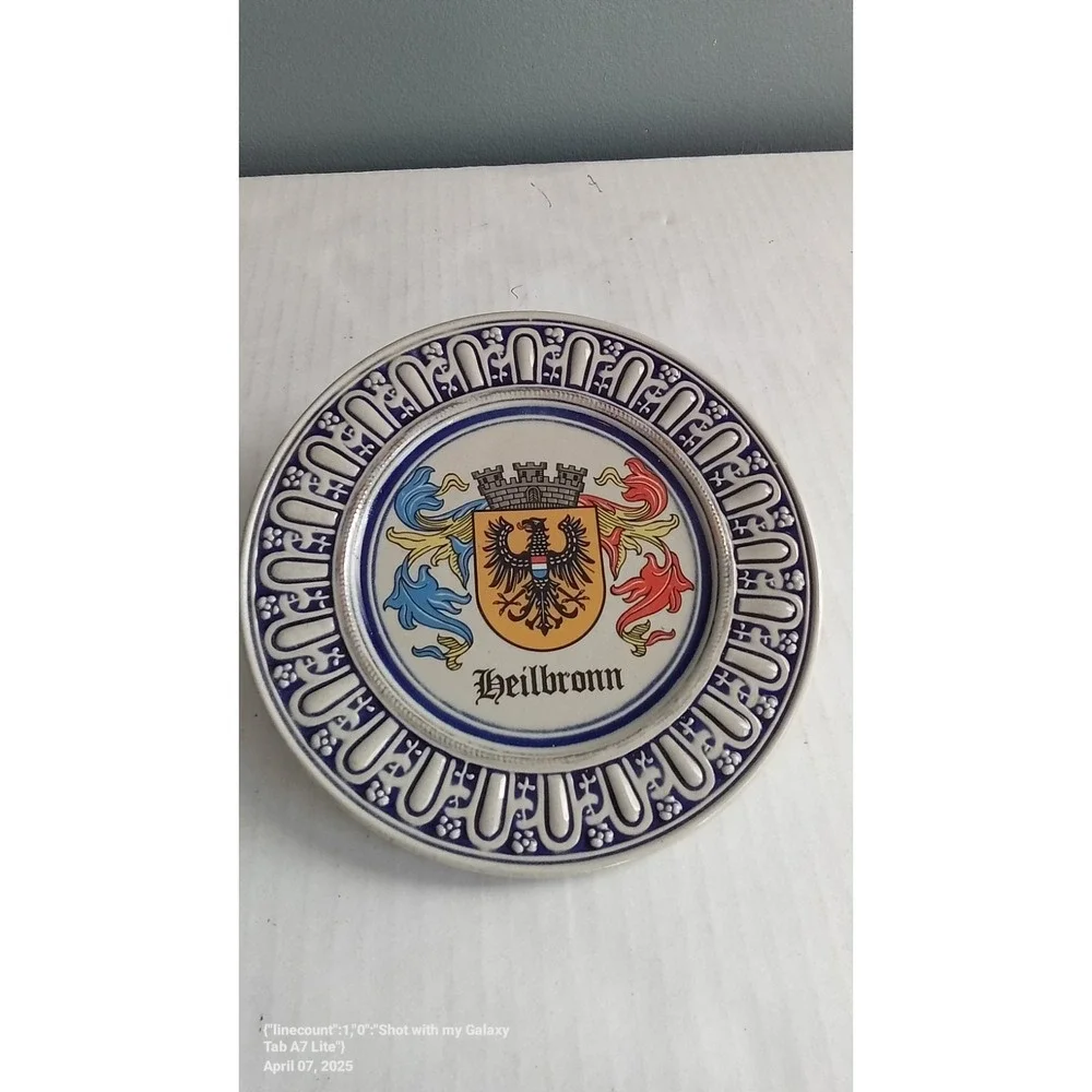 Heilbronn Germany Plate Decorative Souvenir Coat of Arms‎ Wall Decor